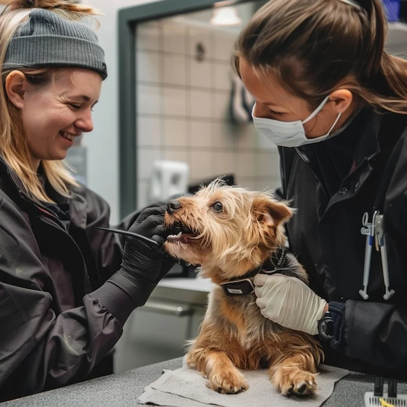 Lekarze weterynarii badają zwierzęta w klinikach weterynaryjnych
