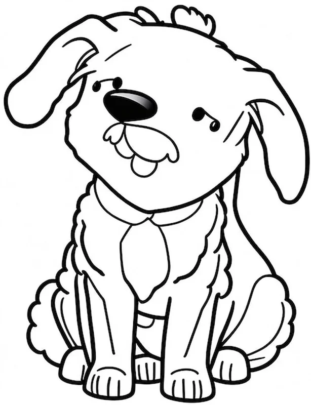 Kolorowanka z psem dla dzieci