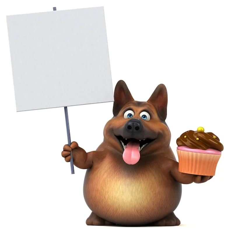 Ilustracja owczarka niemieckiego w stylu zabawnym